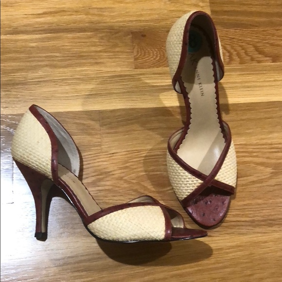 Anne Klein maroon and tan heels! - Picture 2 of 5